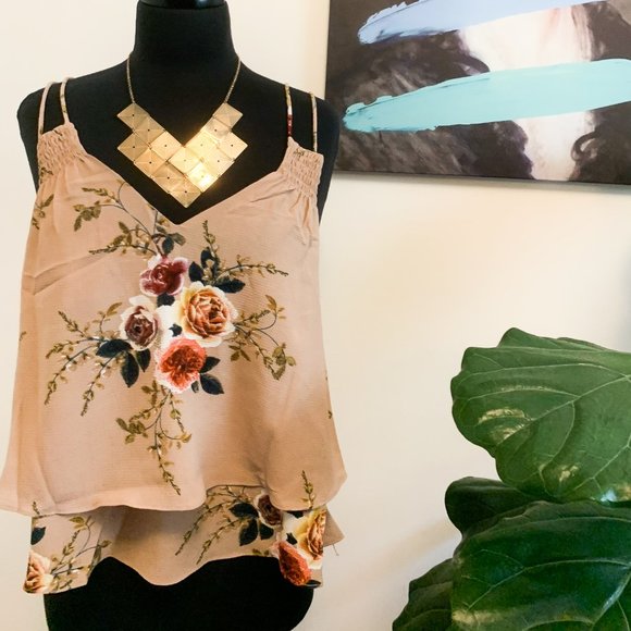 Press Tops - 🆕💐 Press | Spring Tea Party Tank w/ Double Strap